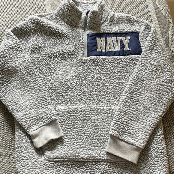 PINK Victoria's Secret Sweaters - Victoria’s Secret Pink “ NAVY” Sherpa Small